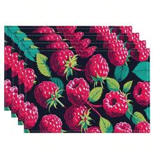 1/4/6/8/12 Piezas Manteles de mesa impresos de lino lavables, almohadillas protectoras de superficie, manteles de mesa de comedor para interiores y exteriores, adecuados para fiestas festivas, decoración de cocina y mesa de comedor