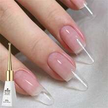 Mtssii Glass Bottle Milky White Nude Pink Color Rubber Base Gel Nail Polish 10ml Long-Lasting Semi-Permanent Varnish Soak Off Self Leveling UV LED Gel Nail Supplies