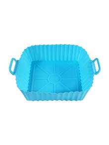 空气炸锅硅胶烤盘，家用耐高温硅胶，蒸锅垫，烤蛋糕专用模具，可重复使用硅胶烤盘，方形空气炸锅内衬，不含双酚A，适用于洗碗机烤箱，兼容厨房配件，不粘，耐刮，耐污，耐热，7种颜色可选