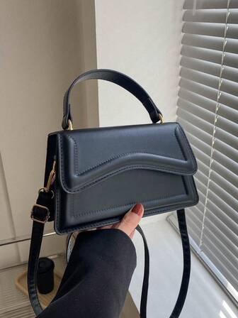 Handväska i enfärgad stil för kvinnor, fyrkantig väska lämplig för shopping, plånbok, shopping, unga kvinnor, högskolestudenter, nybörjare, kontorsdamer. Mycket lämplig för kontor, högskola, arbete, affärer, pendling, utomhusaktiviteter, resor och utflykter.