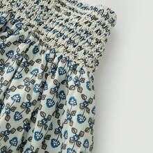 Women's Flower Print Tube Tops Sleeveless Off Shoulder Strapless Cropped Bandeau - White - View 8