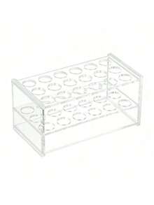 1PC 12/18-Slot Acrylic Test Tube Rack - Crystal Clear Laboratory Stand With Non-Slip Base & 16mm Universal Holes, Shatterproof Design - For Chemistry Labs, Perfume Displays, DIY Science Projects - Centrifuge Tube Holder - Lab Organization Supplies - Transparent Display Stand - STEM Education Tools - Beauty Product Organizer,School Supplies,Back To School