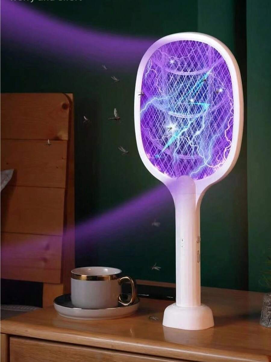 1 件装新款灭蚊灯 USB 可充电电动灭蚊拍苍蝇拍驱蚊灯 - 彩色 - 查看 1