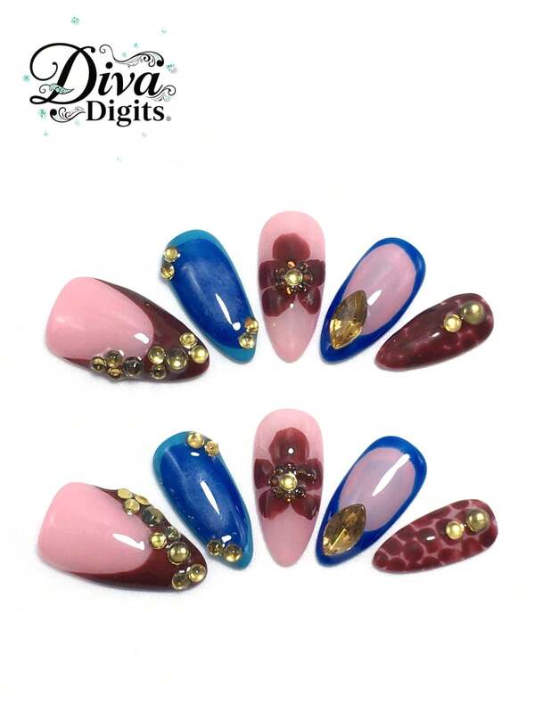 10 Pieces Of Pure Handmade Armor With 3D Three-Dimensional Carving Of Flowers, Hand Drawn Graffiti Decoration, Elegant, Playful, Cute And Festive Gifts For Friends To Wear Repeatedly