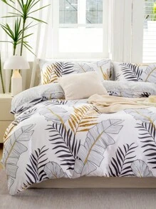 Juego de Funda Nórdica de 3 piezas con Estampado Floral (1 Funda Nórdica y 2 Fundas de Almohada) - Juego de Ropa de Cama Transpirable y Ligero para Todas las Estaciones para el Hogar, Dormitorio y Sábanas