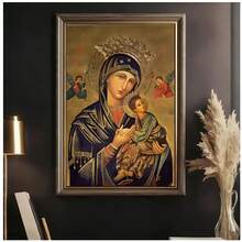 1pc Russian Orthodox Icon Canvas Art Print, "Our Eternal Help" Woman, Modern Home Wall Decor, Waterproof, Office, Bedroom, Restaurant, Bar Wall Art, Frameless, Perfect Gift And Decoration,Aesthetic Room Decor, Bedroom,Waterproof Canvas Wall Art, Artwork Wall Painting For Gift,Kitchen, Dining Room, Living Room, Cafe, Bar, Wall Decor , Home And Dormitory Decoration Gifts Birthday Graduation - Multicolor - View 4