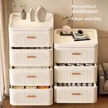 3/4/5/6 Layer Rolling Multi-Purpose Storage Drawer - Large Capacity Single Door Storage Cabinet - Plastic Drawer Storage Rack, Space Saving Kitchen Storage Rack, Used For Storing Snacks, Beverages, Bookshelves, Clothes, Suitable For Kitchen, Living Room, Study Closet, Bathroom