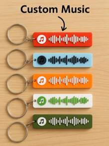 1 Pc Personalised Spotify Code Keychain, 24 Colour Options For Individual Design, 3D Printed Music Gift, Customizable Personal Music Gift For Birthdays, Anniversaries, Valentine's Day, Weddings, Or Everyday Accessory