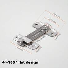 1/2pcs Stainless Steel No-Drill Thickened Door Lock Buckle, Household Safety Bolt Sliding Door Buckle, Pet Cage Door Industrial Lock Buckle, Wooden Door House Door Anti-Theft Lock Buckle Small Door Lock