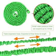 7 Patterns Adjustable Expandable Garden Hose Sprayer, High Pressure Wash Car, Lawn, Outdoor Cleaning, Suitable For Pet Bathing And Outdoor Washing, With Customizable Nozzle - Green - View 4