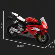 1 pièce - Modèle de moto simulée Jouets pour enfants Décoration de moto Moto à glissière Réservoir d'essence en alliage Pneu en caoutchouc Cadeau d'anniversaire exquis pour garçons Décoration de chambre Cadeaux d'hiver, Moto jouet, Motocyclette, Jouets de Noël, Rentrée scolaire