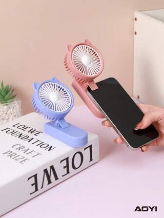 AOYI 1 节 AAA 电池供电便携式手持式单速调节户外简约迷你夹式风扇
