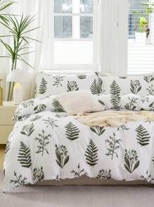 Juego de Funda Nórdica de 3 piezas con Estampado Floral (1 Funda Nórdica y 2 Fundas de Almohada) - Juego de Ropa de Cama Transpirable y Ligero para Todas las Estaciones para el Hogar, Dormitorio y Sábanas