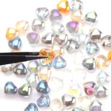50pcs/Pack 8mm Center Hole Electroplated Glass Pentagram Beads, DIY Jewelry Accessories For Necklace, Bracelet, Earrings
