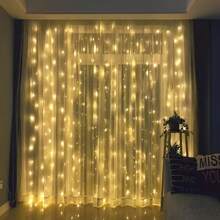 1 Stück USB Vorhang Lichterkette, 8 Beleuchtungsmodi, warm/weiß/farbwechselnd, mit Fernbedienung, geeignet für Zuhause, Schlafzimmer, Weihnachtsbaum, Halloween, Erntedankfest, Hochzeitsfeier, Innendekor, Weihnachtsgeschenk
