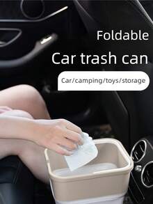 Collapsible Trash Can, Suitable For Kitchen, Home, Office, Car Travel, Easy To Clean Multi-Functional Garbage Can, Suitable For Containing Ice Cubes, Camping Garbage Collection, Beach Shell Collection