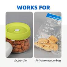 1 Multifunctional Vacuum Sealer, Suitable For Vacuum Bags, Portable Electric Vacuum Pump, Variety Vacuum Seal Bags, Suitable For Kitchen Refrigerator Storage And Food Preservation, Fruits And Vegetables