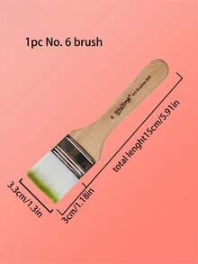 1pc/3pcs Nylon Wide Brush, Wooden Handle, Acrylic Canvas, Oil Painting Brush, Watercolor Brush, Art Stationery, Large Nylon Bristle Brush, Painting Brush, Painting Bristle Brush, Large Row Brush, School Art Painting, Doodle And Coloring Brush, Watercolor And Acrylic Oil Painting Nylon Row Brush, Painting Auxiliary Tools, Wall Painting Tools - Multicolor - View 10