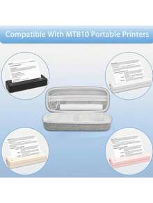 Hard Portable Printer Case Compatible With Aixiqee Portable Wireless Printer A80/Gutherren Portable-Printer A81/Minzhi Portable Thermal Printer A80,Shockproof Scratch Resistant(Case Only) - Grey - View 3