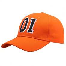 Orange Embroidered 01 Racing Car Adjustable Baseball Cap For Men And Women, Outdoor Sun Protection - Multicolor - View 6