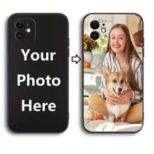 1pc Custom Designed Liquid Soft Silicone Shock Proof Phone Case, Compatible With Apple 16, 15, 14, 13 Plus, Pro, Max, Pro - Ideal As A Mother's Day, Father's Day, Birthday Or Holiday Gift For Family, Friends, Couples, Loved Ones