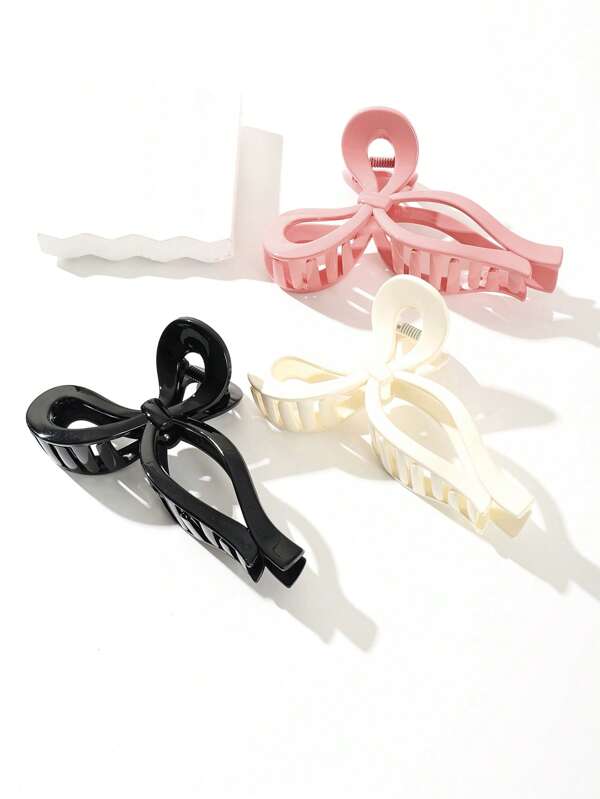 3 peças/Conjunto Presilhas de Cabelo Grandes de 13 cm/5,11 pol em Cor Sólida, Elegantes e Doces para Escola, Festa, Baile, Uso Diário, Garra de Cabelo, Grampo de Cabelo, Presilha de Cabelo, Clipe de Cabelo, Pinça de Cabelo
