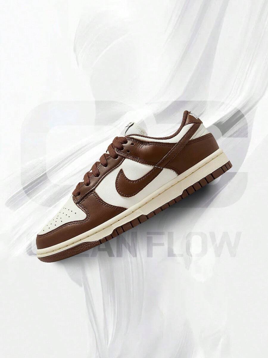 Nike Dunk Low Cacao Wow (Women's)– Women's Lifestyle Sneakers – Shoes For Woman -Vintage -Spring & Summer-Inspired Running Shoes, Shock-Absorbing Comfort, Gym To Streetwear Casual Wear-Easter Gift–DD1503 124 - Sail/Cacao Wow-coconut Milk - View 1