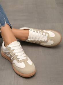 Chaussures plates respirantes d'été pour femmes, chaussures de sport d'extérieur à semelle souple antidérapante, patchwork de couleurs, printemps et automne