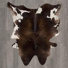 1pc Irregular Black And White Cowhide Pattern Printed Living Room Carpet, Farmhouse Shaped Animal Skin Milk Cowhide Pattern Area Carpet, Brown Animal Skin Pattern Bedroom Carpet, Rural Farmhouse Style Characteristic Carpet, Suitable For Kitchen, Office, Dining Room, Bedroom, Outdoor Carpets - 黑與白 - 查看 2