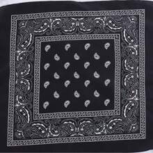 1 szt. Klasyczny retro styl uliczny z nadrukiem orzechów nerkowca Paisley kwadratowy szalik bandana, uniwersalny jako apaszka, opaska na głowę, opaska na nadgarstek, chusta na głowę, opaska na czoło, kieszonkowy kwadrat