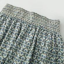 Women's Flower Print Tube Tops Sleeveless Off Shoulder Strapless Cropped Bandeau - White - View 6