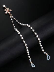 1 件/1 对时尚女士流苏乳头吊坠，优雅女士仿珍珠流苏双乳头链配花朵吊坠，性感女士乳头链 - 彩色 - 查看 6