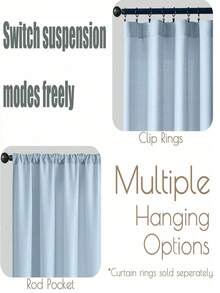 1pc Linen Sheer Curtain - Japanese Linen Style, Rod Pocket Design, Suitable For Living Room And Bedroom - Translucent And Filtering Curtain, Living Room Curtain