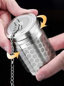 1pc Tea Infuser For Loose Tea, 304 Stainless Steel Tea Diffuser Filter With Chain Hook, Ultra Fine Mesh Tea Infuser For Teapots, Mugs, Water Bottles, Coffee, Spices And Condiments. Back To School