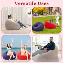 Bean Bag Chairs Blow Up Chairs Camping Chairs Inflatable Lazy Sofa Folding Portable Inflatable Chair For Living Room Bedroom Reading Room(Dark Blue,2 Pcs) - Coffee,blue,red - View 3
