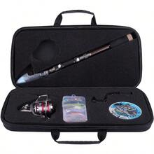 Sougayilang Fishing Rod And Reel Set Carbon Fiber Telescopic Fishing Rod 12+1BB Spinning Reel With Carry Case For Saltwater Freshwater - Silver - View 6