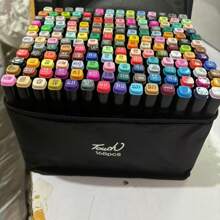 24/48/60/80/168 couleurs Marqueurs à alcool permanents à double pointe, comprenant un diluant incolore, une pointe fine, un ensemble de marqueurs à alcool à double extrémité, convenant aux artistes pour la peinture, le coloriage, le croquis, le marquage multicolore, sac de transport (emballage aléatoire)