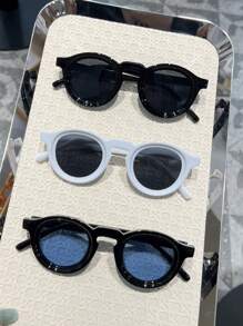 1 Stück/2 Stück/3 Stück/4 Stück Damen Mode Brillen 2025 Neu Rund Multi-Farben Mode Brillen geeignet für Ausflüge, Reisen, Vintage Stil, Musikfestivals, vielseitig einsetzbar für Sommerurlaub am Strand, Outdoor, Reisen