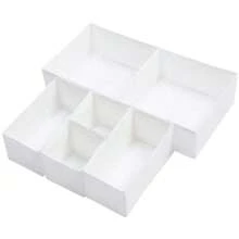 1/3/6 Packs Foldable Cloth Storage Box Closet Dresser Drawer Organizer Fabric Baskets Bins Containers Divider For Baby Clothes Underwear Bras Socks Lingerie Clothing