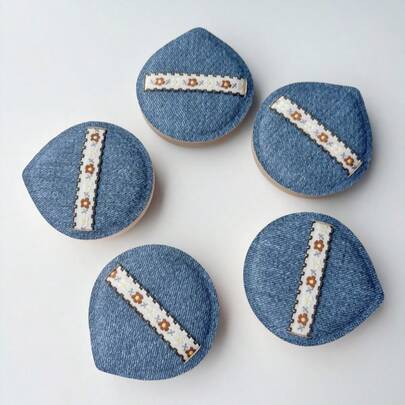 2pcs Cotton Candy Shaped Makeup Sponge, Thickened Import Material, Suitable For Dry And Wet Use