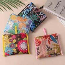 1 pièce sac fourre-tout réutilisable pour le shopping à imprimé tropical