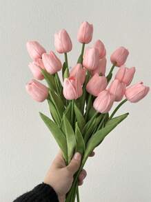 3 PCS Tulips Artificial Flowers, Home Decoration, Living Room Artificial Flowers For Bedroom Decoration, Fake Plants, Autumn Interior, Room, Desk, Garden Decoration, Valentine's Day Gifts