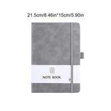 1 pezzo Taccuino portatile minimalista e alla moda formato A7/A6/A5, copertina in vera pelle di pecora morbida, texture fine, pagine interne in carta Dacron spessa, impermeabile e resistente, con design a quadri e porta-penna, taccuino semplice per studenti, blocco note portatile