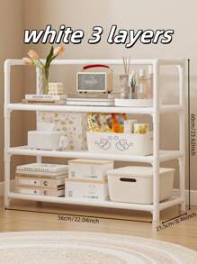 1 pieza Estantería de varios niveles, estante de almacenamiento ahorra espacio para bocadillos, utensilios de cocina, organización del hogar