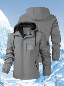 1 件男士户外防风防水夹克，运动外套，适合春秋季节