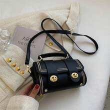 New Quality Versatile Crossbody Bag,   Fashionable Single Shoulder Mini Square Bag With Fine Craftsmanship, Stylish Elements, And Spacious Capacity - Black - View 2