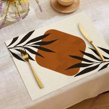 1 Stück/4 Stücke/6 Stücke Tischset für die tägliche Dekoration, Tischsets aus Leinen in gedeckten Farben, schmutzabweisende Tischsets, geeignet für Zuhause, Esszimmer und Restaurant, Tischdekoration, Heimtextilien