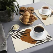 1 Stück/4 Stücke/6 Stücke Tischset für die tägliche Dekoration, Tischsets aus Leinen in gedeckten Farben, schmutzabweisende Tischsets, geeignet für Zuhause, Esszimmer und Restaurant, Tischdekoration, Heimtextilien