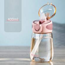 Botella de agua portátil a prueba de fugas - Diseño lindo y compacto para hombres y mujeres, plástico libre de PVC, ideal para actividades al aire libre y viajes. Botella con diseño de escala de tiempo de alta calidad para hombres y mujeres, de plástico transparente a prueba de fugas