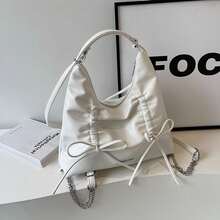 New Arrival Large Capacity Commuter Tote Bag, Versatile Chain Shoulder Crossbody High-End Backpack For Women - Black - View 5